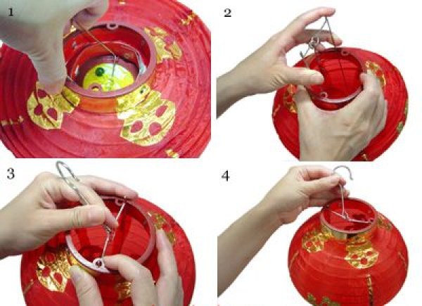 画像13: 布紅提灯 紅ランタン20インチ 2個セット (13)