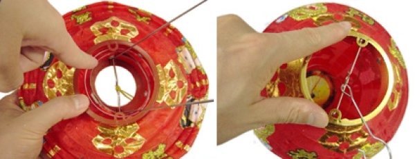 画像15: 紅堤灯 ランタン 福字　14インチ　１セット（2個入り） (15)