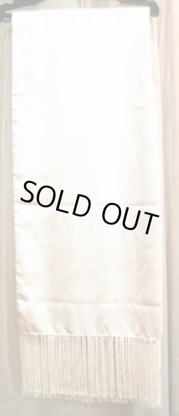 画像1: カンフースーツ用帯・白色（ショールでも利用可能) (1)