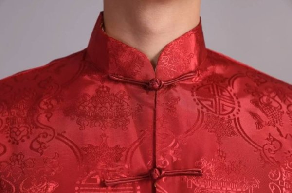 画像7: 唐人服 功夫長袖 リバーシブル カンフージャケット　黒色＋白銀色 (7)